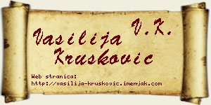 Vasilija Krušković vizit kartica